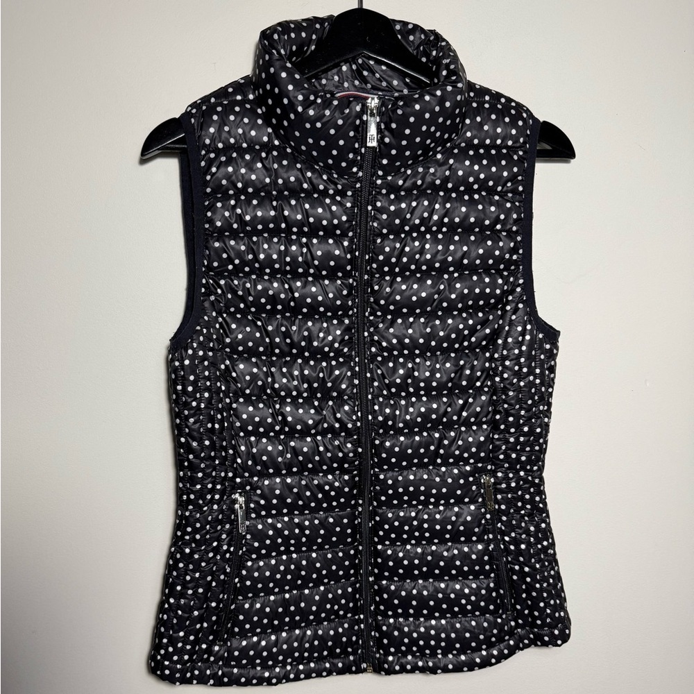 Tommy Hilfiger Black and White Polka Dot Vest size Small